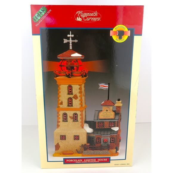 Lemax Maritime & Lighthouse Museum 2001 Porcelain Lighted House Plymouth Corners - Picture 3 of 16